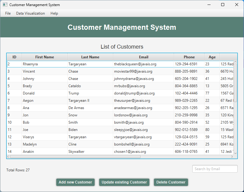 Customer Tracking Application